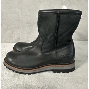 UGG Australia Polson Vibram Boots Men's 11.5 Black Waterproof Leather Sheepskin